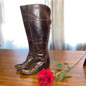 BP Genuine Brown Leather Knee Boots 6.5